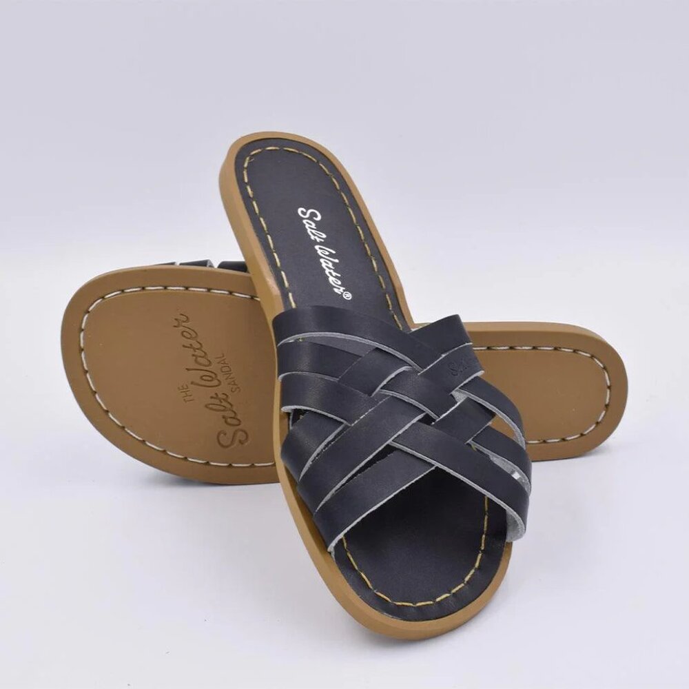 Salt Water Retro Slide - black - size 8